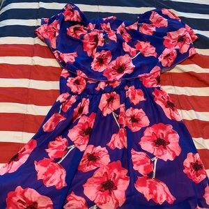 Shoulder off long dress